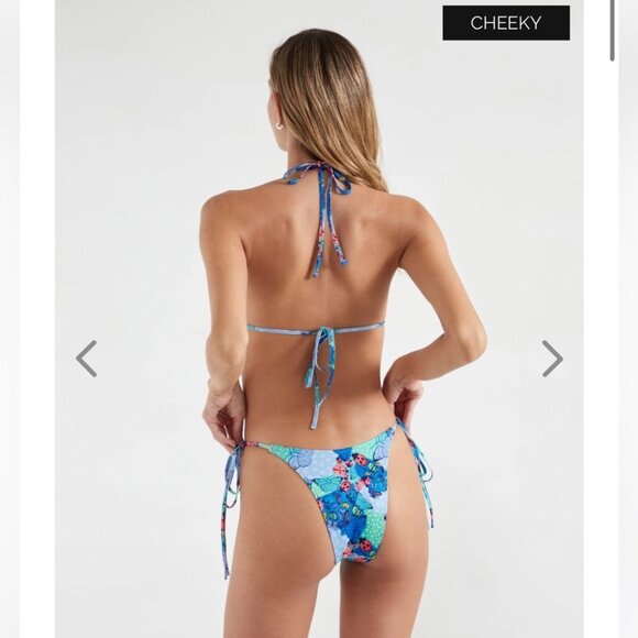 NWT OneOne Swimwear Bikini Set Flutter Fancy Blue Butterfly Ariel Ladybugs Cute - Picture 3 of 3